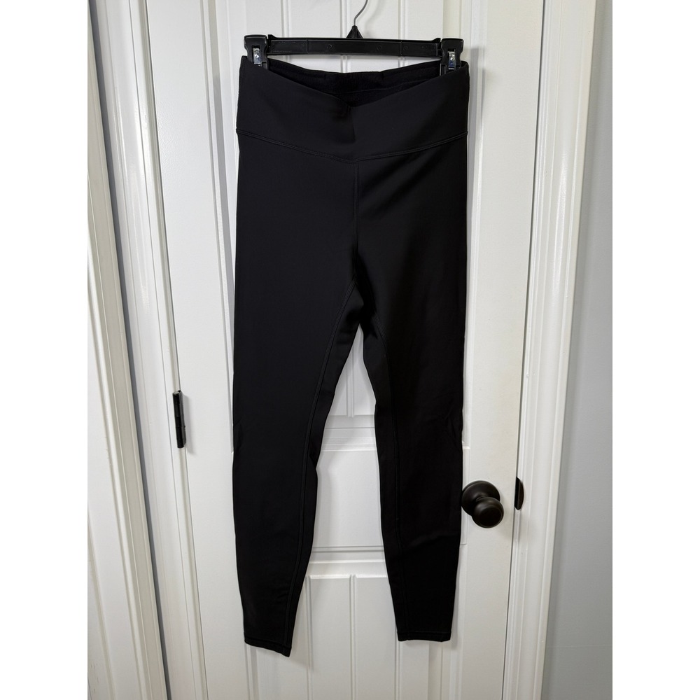 Lululemon Fleece High-Rise Running Tight 8 Black Excellent Square Dot Minimalist - Picture 7 of 8